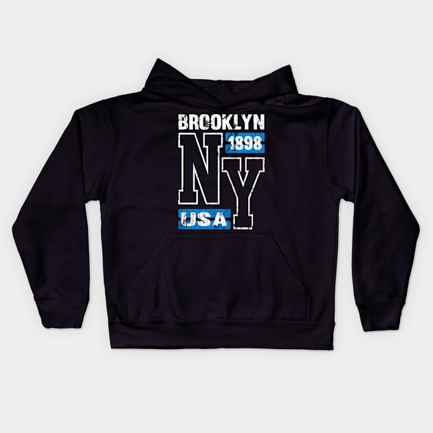 Brooklyn NY Kids Hoodie by Vitalitee